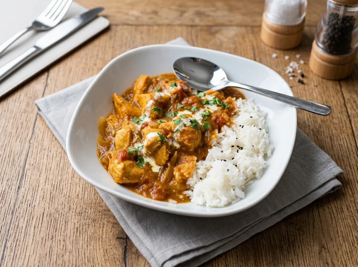 Slow Cooker Creamy Chicken Curry recipe photograph